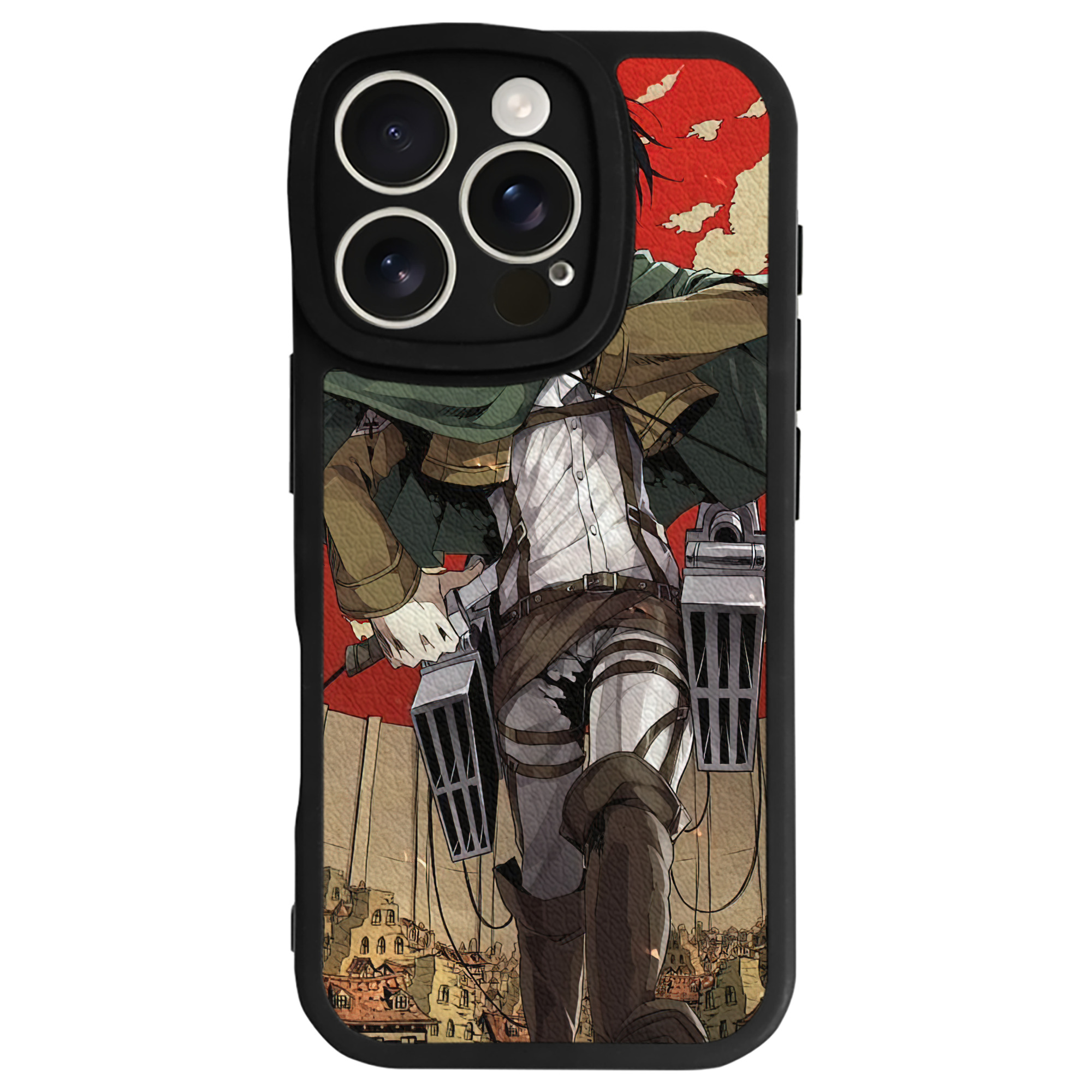（画像用） 進撃の巨人 Attack on Titan 【iPhone 16シリーズ対応】シリコンスマホケース（レザー調） 材質：シリコン